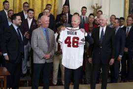 El equipo de Atlanta, que se coronó la pasada Serie Mundial ante todo pronóstico, visitó al presidente de los Estados Unidos.