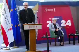El Arzobispo Pierbattista Pizzaballa pronunció una conferencia sobre ”Liderazgo religioso en tiempos de guerra, lecciones de la Franja de Gaza” en el Colegio de Europa en Varsovia, Polonia.