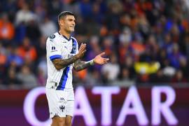 Brandon Vazquez of Monterrey during the round of 16 first leg match between FC Cincinnati and Monterrey as part of the CONCACAF Champions Cup 2024, at TQL Stadium, on March 07, 2024, Cincinnati, Ohio, United States.