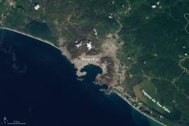 El paso del huracán “Otis” en Acapulco, Guerrero ha sido plasmado por la NASA en un par de imágenes satelitales.