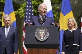 Biden insistió en que la expansión de la OTAN no es amenaza para nadie; subrayó que es una alianza defensiva.