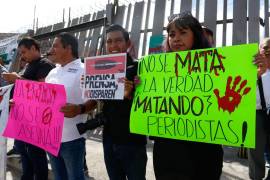 29/11//2023.- Periodistas de distintos medios de comunicación marcharon en Chilpancingo, Guerrero en protesta por el ataque armado contra 4 comunicadores.