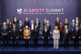 Líderes mundiales asisten a la Cumbre de Seguridad de AI en Bletchley Park, Milton Keynes, Gran Bretaña.