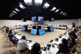 Vista general durante la mesa redonda sobre el balance global de género en la Conferencia de las Naciones Unidas sobre el Cambio Climático (COP28) de 2023 en Dubai, Emiratos Árabes Unidos.