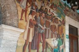 El mural del CECUVAR muestra la historia de la fundación de Saltillo hasta la actualidad.