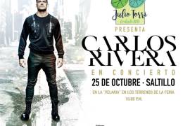 Cambian sede de concierto de Carlos Rivera en Saltillo
