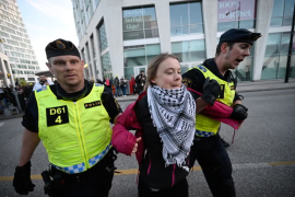 La joven activista originaria de Suecia, Greta Thunberg, fue arrestada tras una protesta propalestina a las afueras del Festival de la Canción de Eurovisión 2024.