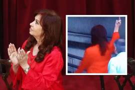 La viuda del expresidente Néstor Kirchner fue captada durante una transmisión en vivo en la television nacional