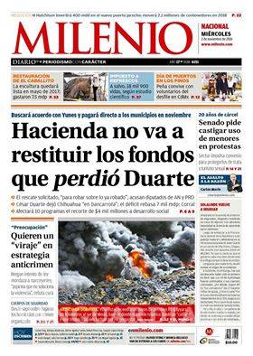$!Titulares Prensa Nacional 02/11/2016