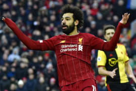 Liverpool se afianza en la cima en un show de Salah