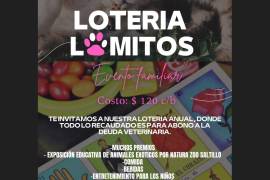 Fundación Lomitos invita a su lotería anual.