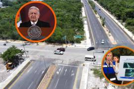 Desmienten en Mañanera que ‘carretera chueca’ haya sido construída por la 4T.