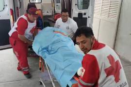 Personal de la Cruz Roja llegó a brindar ayuda a la víctima.