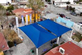 Kínder de Monclova tiene nuevo techo, como es de malla sombra, ahorro fue de un millón 700 mil pesos