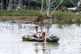 El norte de China, que sigue lidiando con la crecida de los ríos y las inundaciones causadas por el tifón Doksuri hace dos semanas