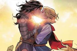 Recordemos que en 2016, el escritor de DC Comics Greg Rucka afirmó que la Mujer Maravilla pertenecíaa a la comunidad LGBT+, y cinco años después finalmente se confirma su relación con Zala en “Dark Knights of Steel”.