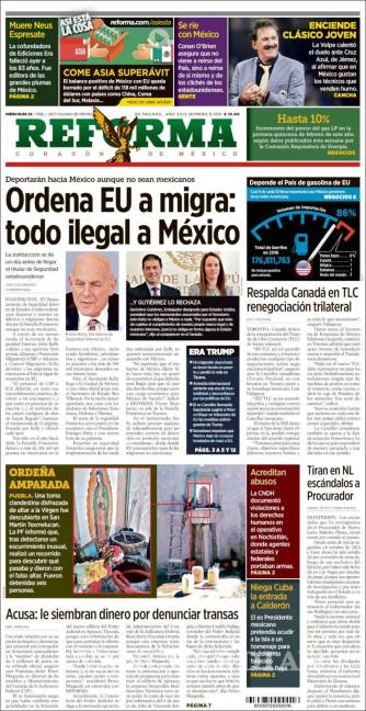 $!Titulares Prensa Nacional 22/02/2017