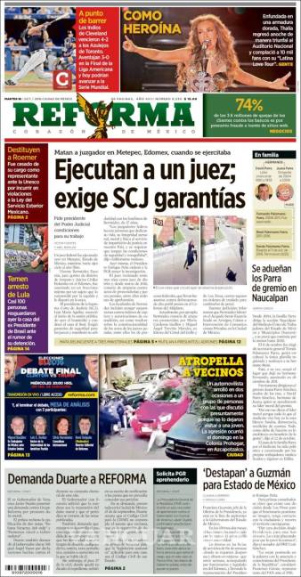$!Titulares Prensa Nacional 18/10/2016