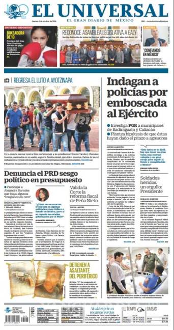 $!Titulares Prensa Nacional 06/10/2016