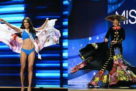 La Miss Universo México 2022, Irma Miranda en el Ernest N. Morial Convention Center en Nueva Orleans, Luisiana.