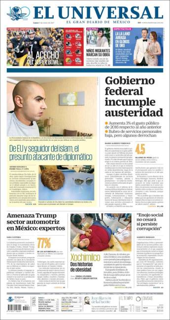 $!Titulares Prensa Nacional 09/01/2017