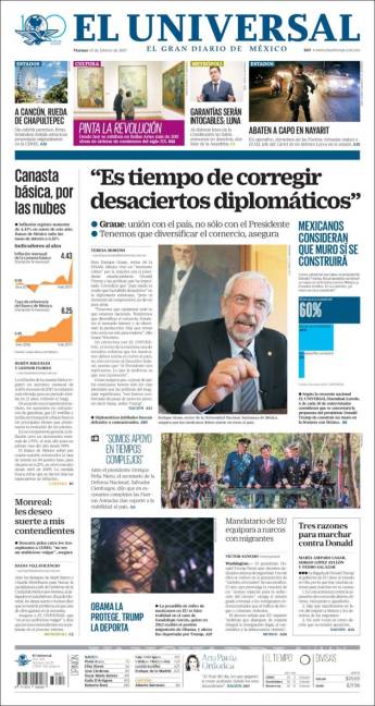 $!Titulares Prensa Nacional 10/02/2017