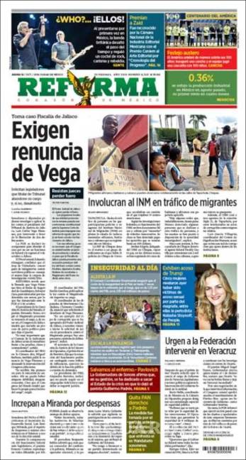 $!Titulares Prensa Nacional 13/10/2016
