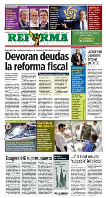 $!Titulares Prensa Nacional 06/10/2016