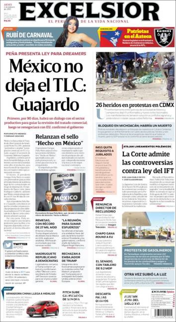 $!Titulares Prensa Nacional 02/02/2017