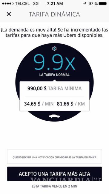 $!Uber aplica tarifa dinámica en doble Hoy No Circula; sube precio hasta 9 veces