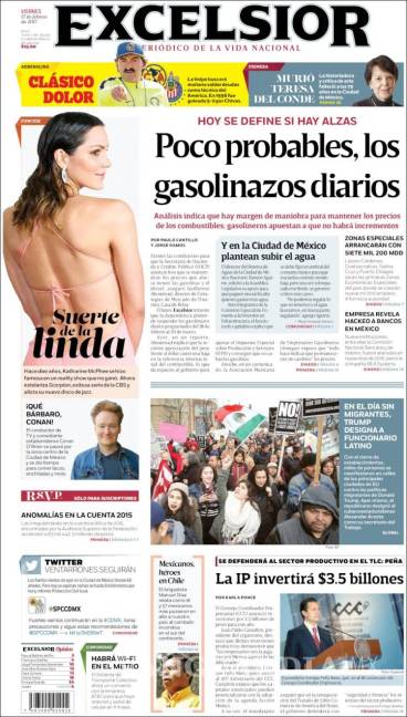 $!Titulares Prensa Nacional 17/02/2017