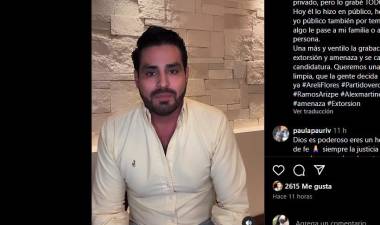 Alejandro Martínez expuso en un video compartido en su cuenta de Instagram que ha sido objeto de amenazas por parte de un “candidato” a la alcaldía del municipio, sin mencionar nombres.