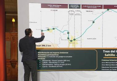 El Gobierno de Claudia Sheinbaum dará prioridad al tren Derramadero–Saltillo–Ramos por la alta demanda de transporte laboral. El Gobierno de Claudia Sheinbaum dará prioridad al tren Derramadero–Saltillo–Ramos por la alta demanda de transporte laboral.