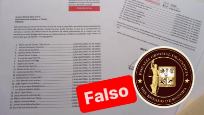 El documento, fechado el 17 de abril y atribuido al Secretario de Gobierno, es desmentido por la FGJE, que inicia una investigación por falsificación de documentos.
