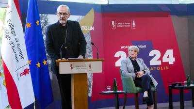 El Arzobispo Pierbattista Pizzaballa pronunció una conferencia sobre ”Liderazgo religioso en tiempos de guerra, lecciones de la Franja de Gaza” en el Colegio de Europa en Varsovia, Polonia.