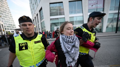 La joven activista originaria de Suecia, Greta Thunberg, fue arrestada tras una protesta propalestina a las afueras del Festival de la Canción de Eurovisión 2024.