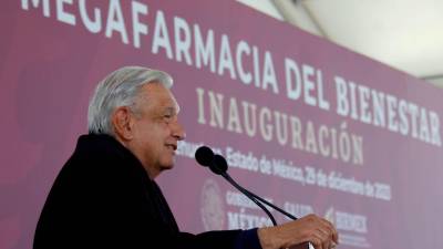 29/12/2023. Andrés Manuel López Obrador, Presidente de México, puso en marcha las operaciones de la Megafarmacia del Bienestar.