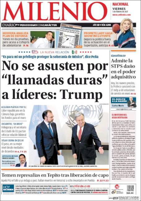 $!Titulares Prensa Nacional 03/02/2017