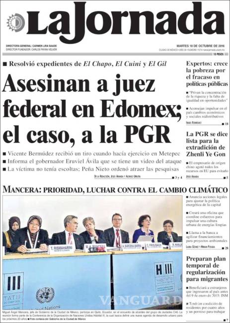 $!Titulares Prensa Nacional 18/10/2016