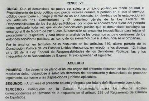 $!Diputados perfilan desechar juicio político contra Lozoya