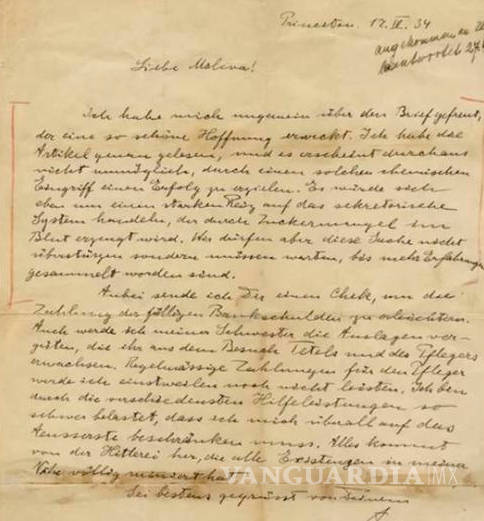 $!Subastan cartas de Einstein sobre la “locura de Hitler”