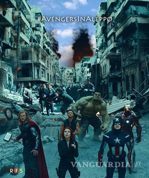 $!‘The Avengers’ llegan a Siria a denunciar la guerra