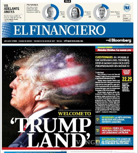 $!Portadas de los diarios en el mundo destacan la asunción de Trump