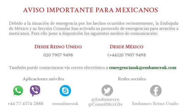 $!México activa protocolo de emergencia por explosión en Manchester