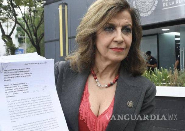 $!La diputada federal María Elena Pérez-Jaén presentó este jueves 35 denuncias en la Fiscalía General de la República (FGR)