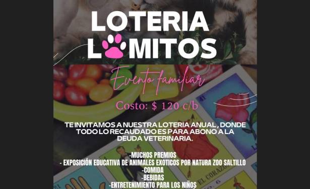 Fundación Lomitos invita a su rifa anual.