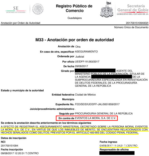 $!PGR asegura empresas de la presunta red de lavado de Rafael Márquez
