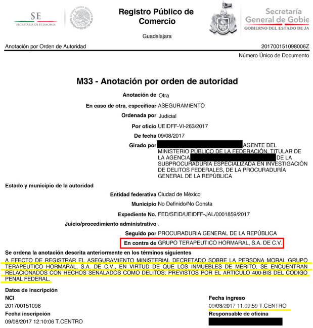 $!PGR asegura empresas de la presunta red de lavado de Rafael Márquez