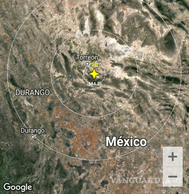 $!Temblor de 4.2 en Matamoros; se siente en Torreón
