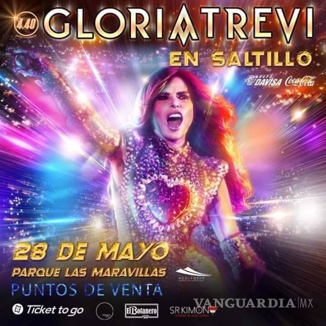 $!¡Separen la fecha! Gloria Trevi dará concierto en Saltillo